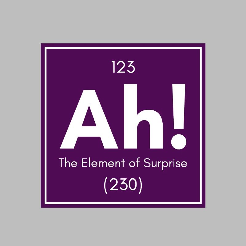 Nerd Geek Freak Science Periodic Table Ah!