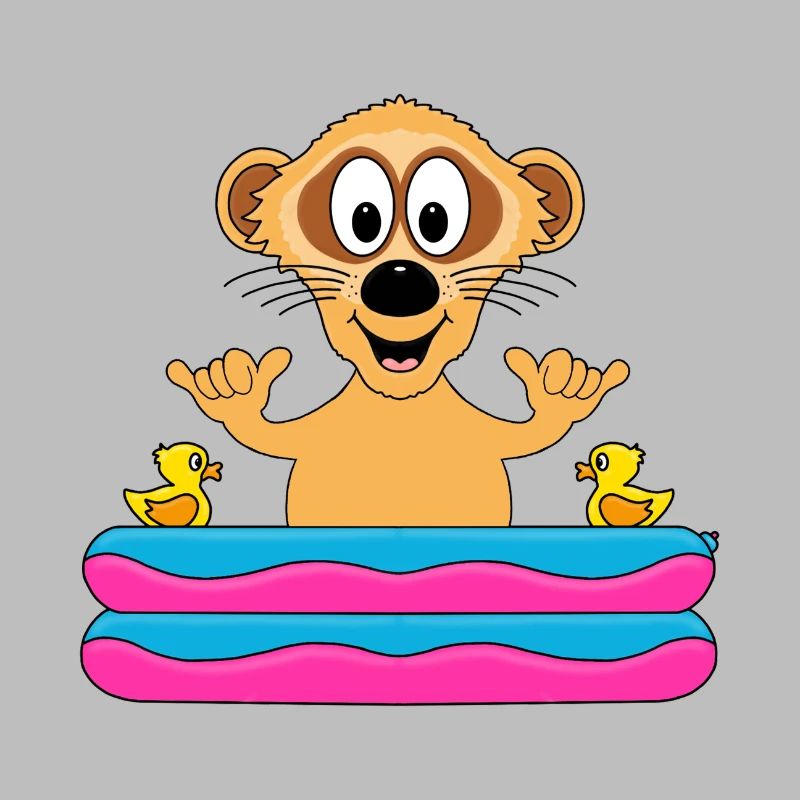 ERDMÄNNCHEN - POOL - SHAKA - SOMMER - TIERISCH
