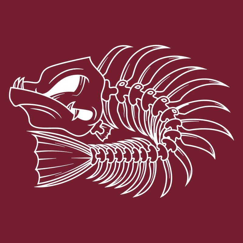 Fish bones herringbone fish skeleton
