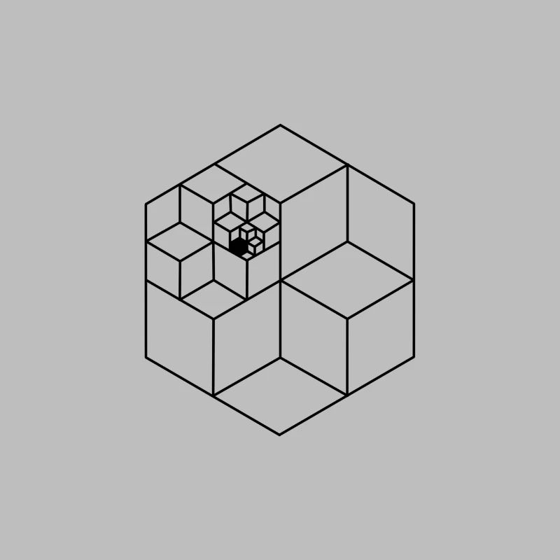 Infinity cube black pattern