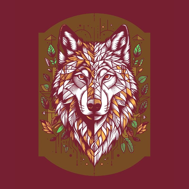 Wolf Geometrisch Polygon Wolf