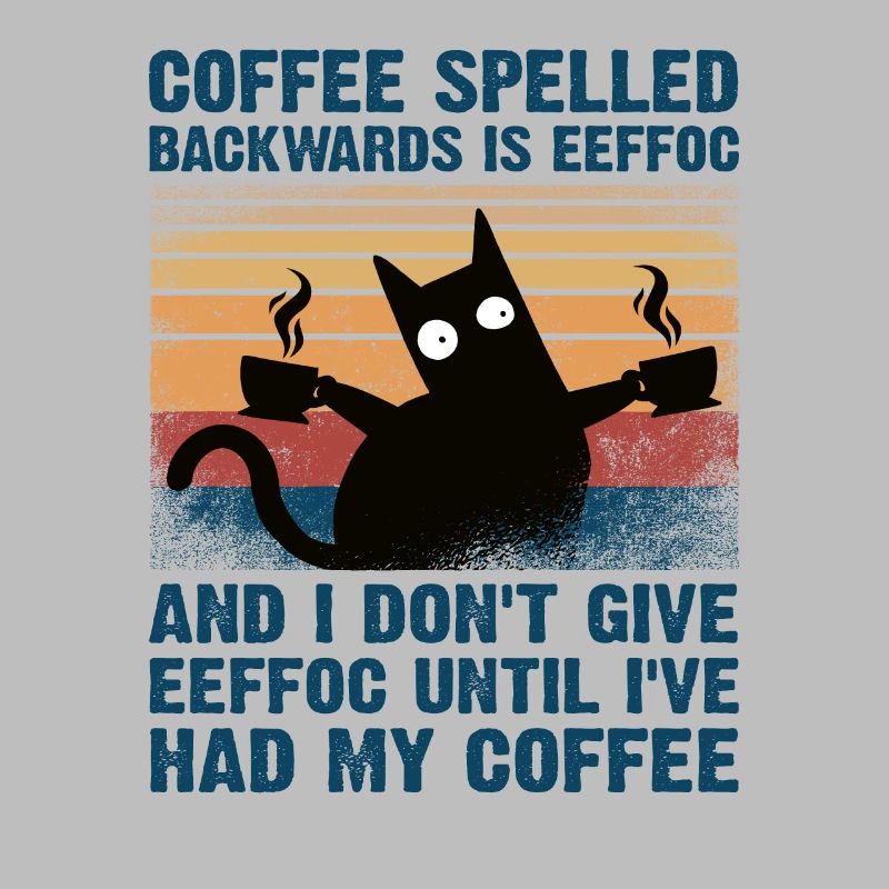 Café épelé à l'envers est caféine eeffoc café