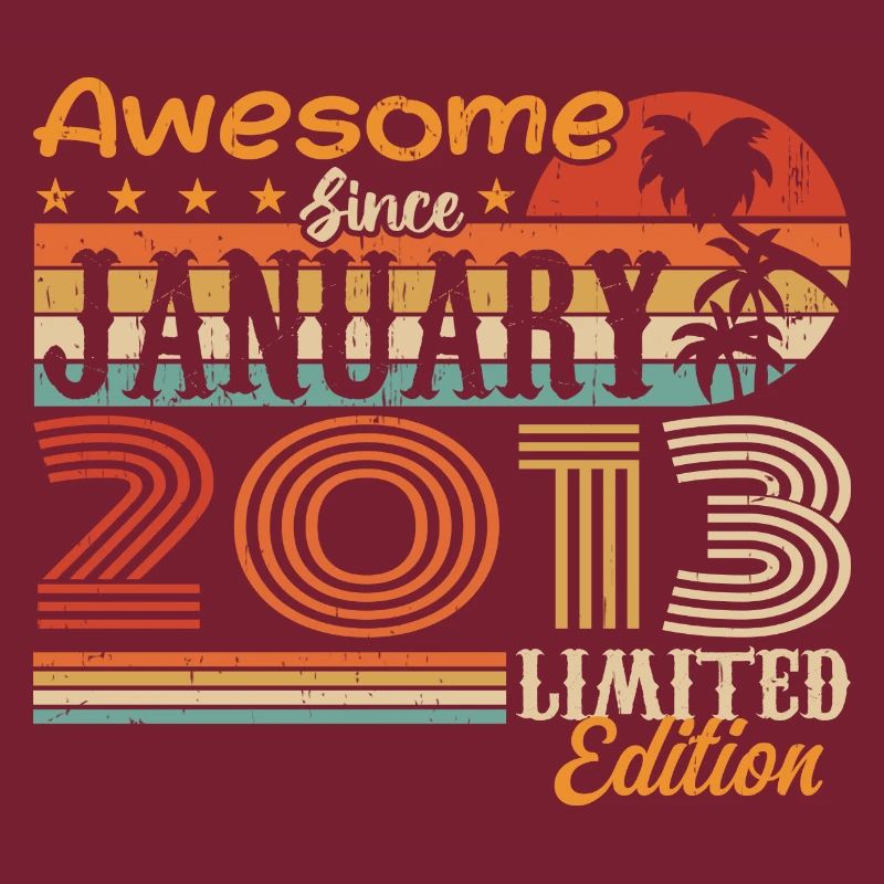 Geburtstagsgeschenk - geboren im Januar 2013