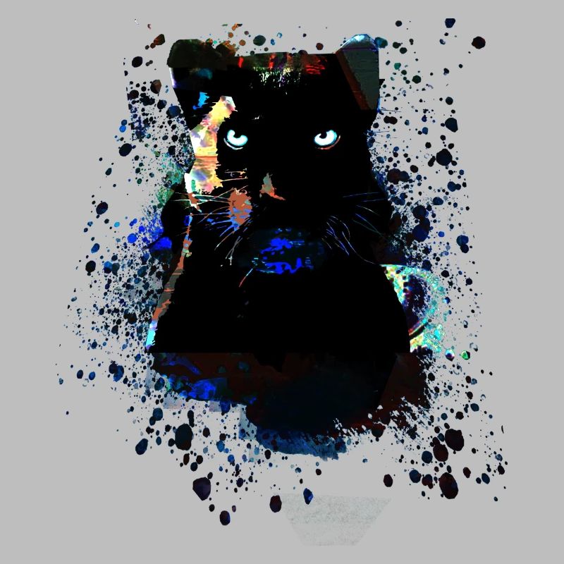 panthère noire, panthère, chat, emo, punk, graffiti