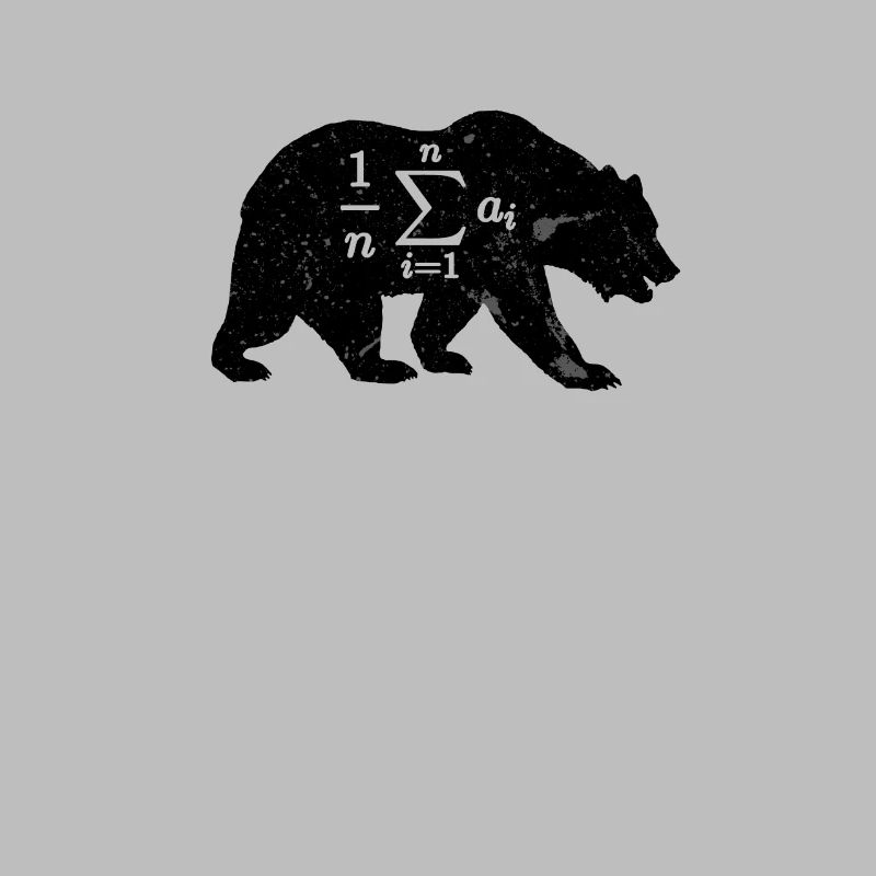Average Bear Math Nerd Funny Mathematics Formula