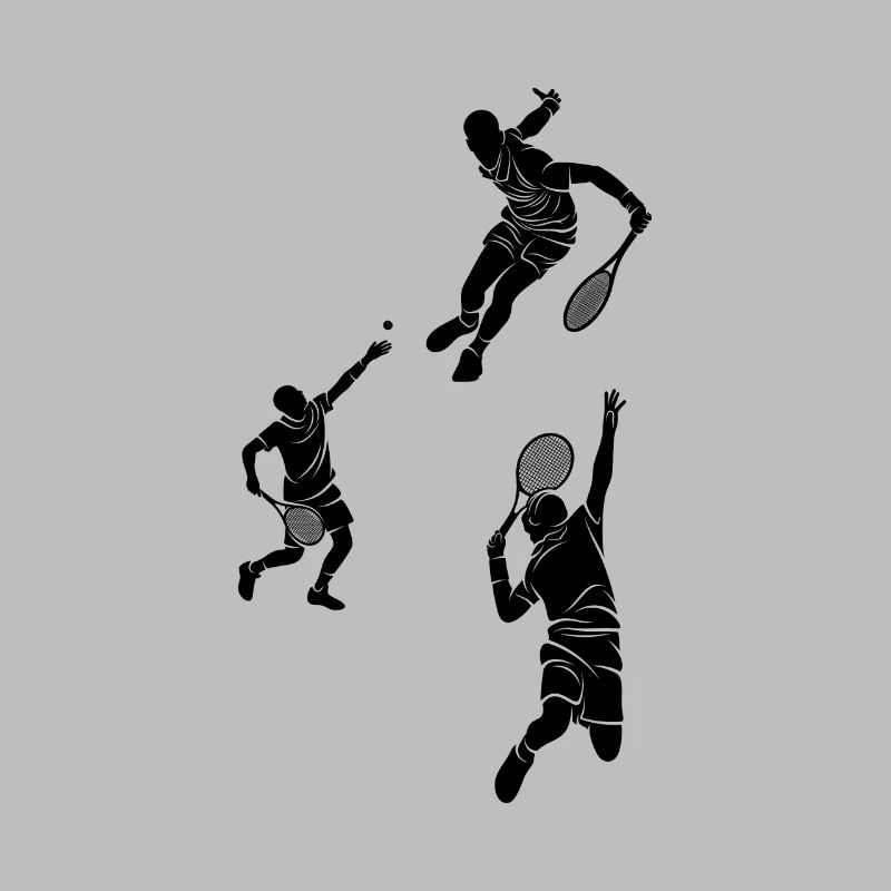 Playing Squash player silhouettes Squash