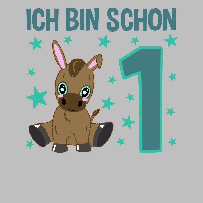 Süßer Esel Feiert Ersten Geburtstag
