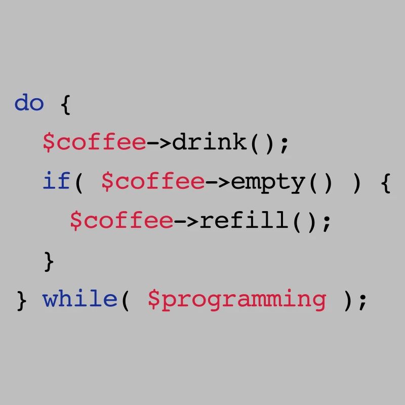 Code Coffee Refill Programmierung PHP