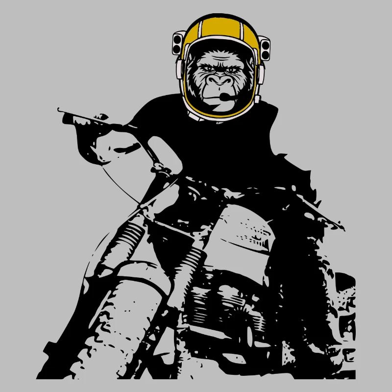 Gorille de singe sur la conception de la moto