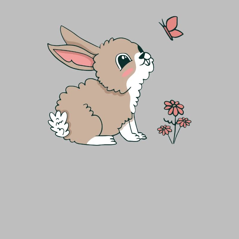 sweet rabbit at Easter in spring rabbits