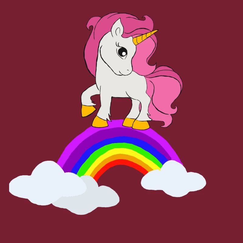 süßes Einhorn Regenbogen Unicorn Wolke Mädchen