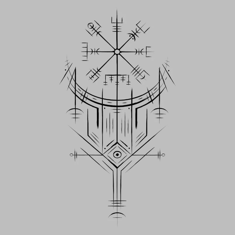 Vegvisir Runes Compass - Germanic Celts Vikings