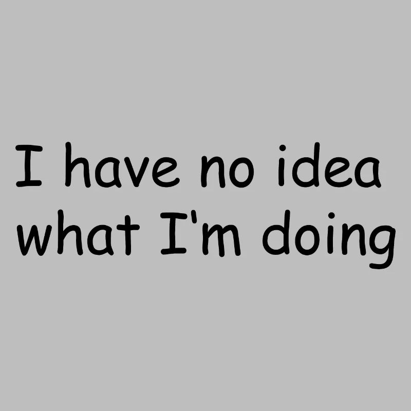 I have no idea what I'm doing