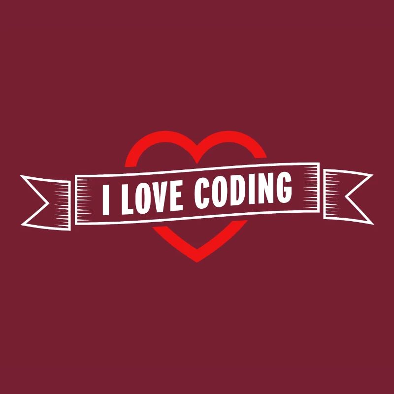 I Love Coding Heart | Gift for Programmer Son