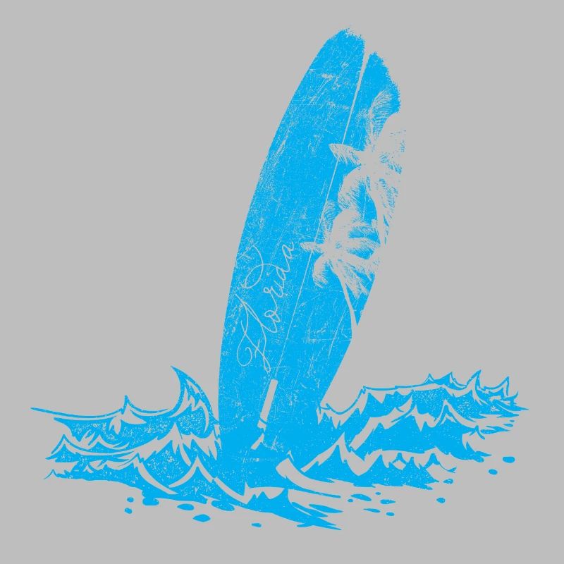 Planche de surf sur la plage