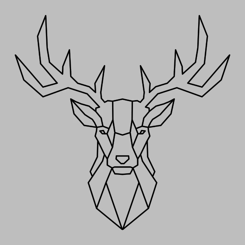 Geometric Deer – Elegance in Polygon Shape