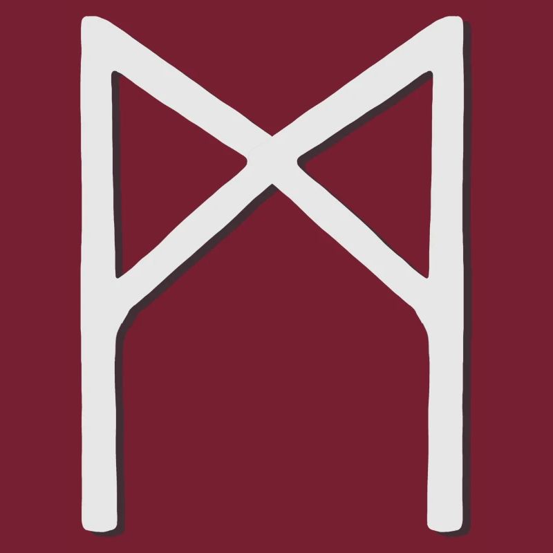 Futhark Runic Alphabet Mannaz