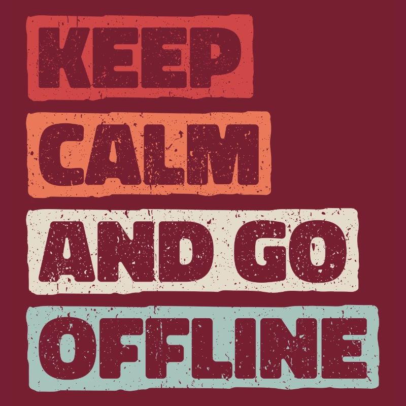 Restez calme et déconnectez-vous. Conception de randonnée