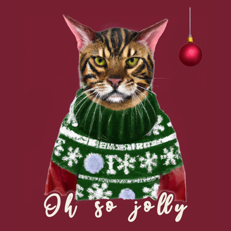 Chat de Noël Grumpy Bengal - Charité