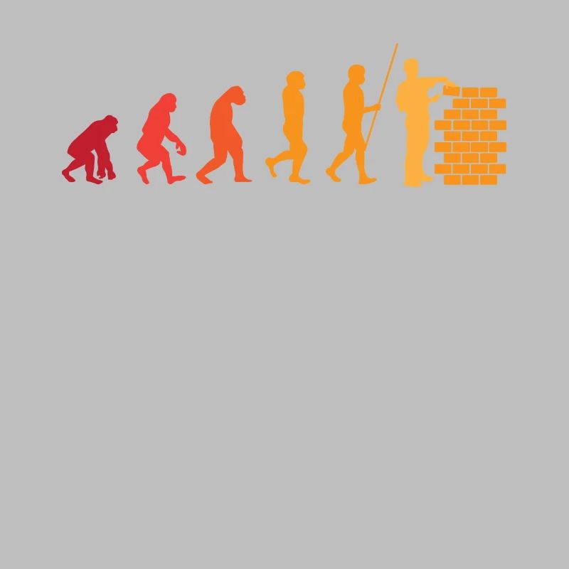 Maurer Evolution | cadeau de constructeur de mur drôle