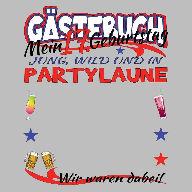 17. Geburtstag Mädchen & Junge Gästebuch