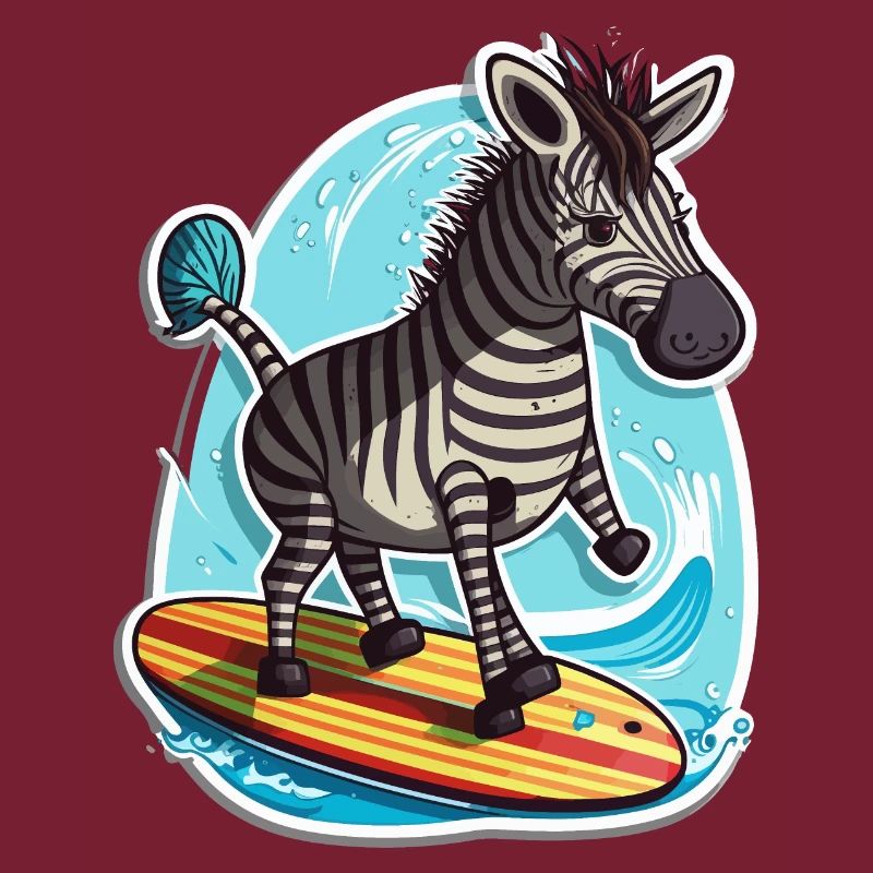 Surfendes Zebra