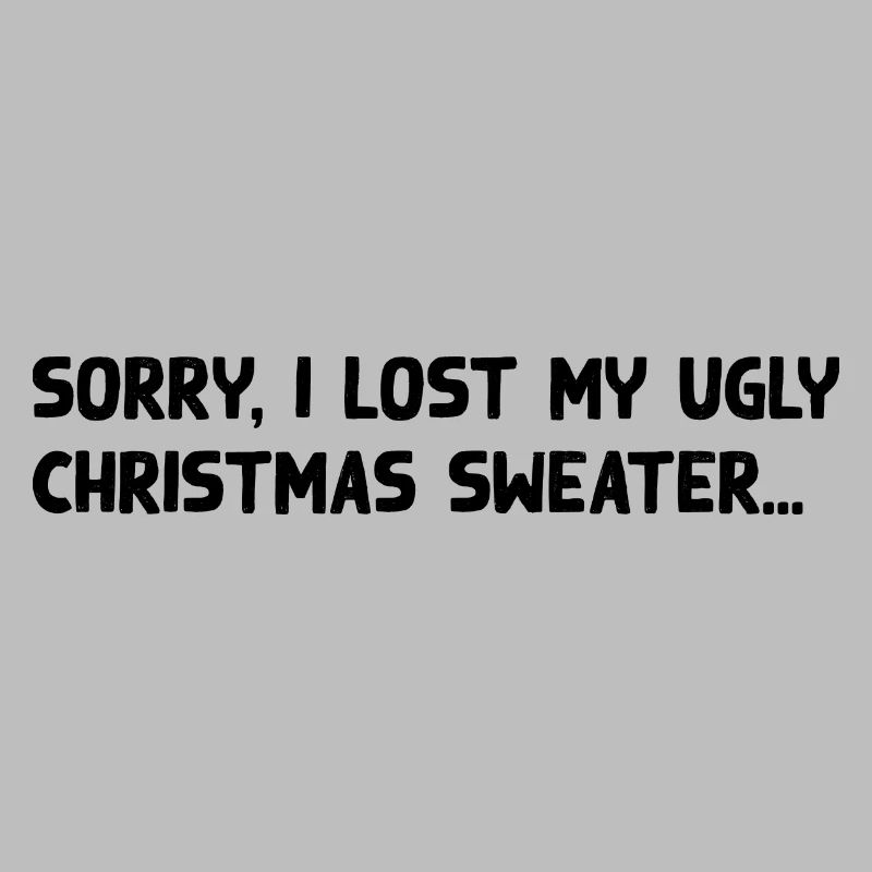 J'ai perdu mon pull de Noël laid ...