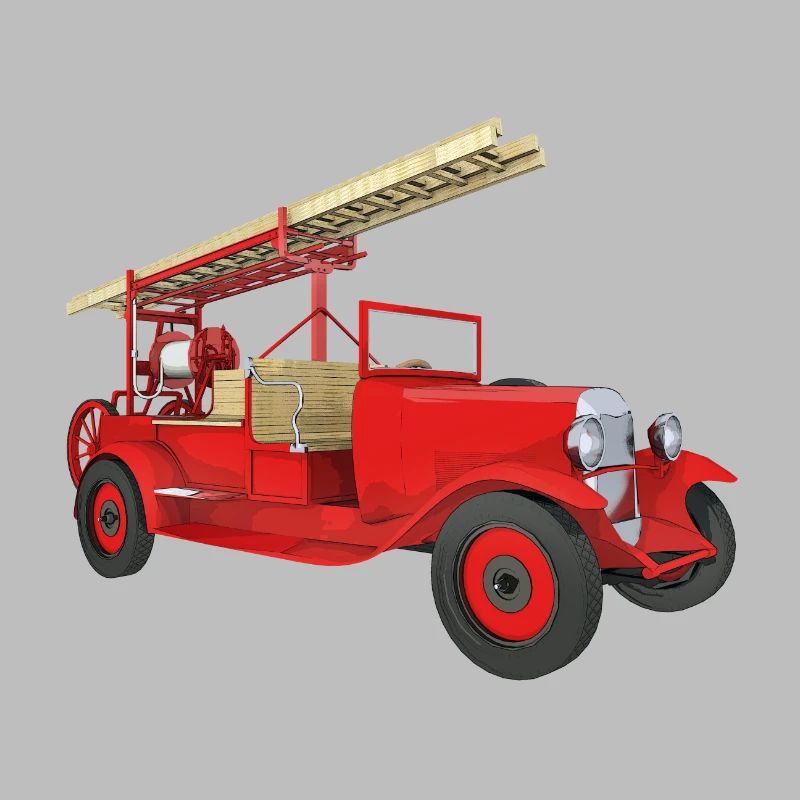 Retro fire engine, fire engine