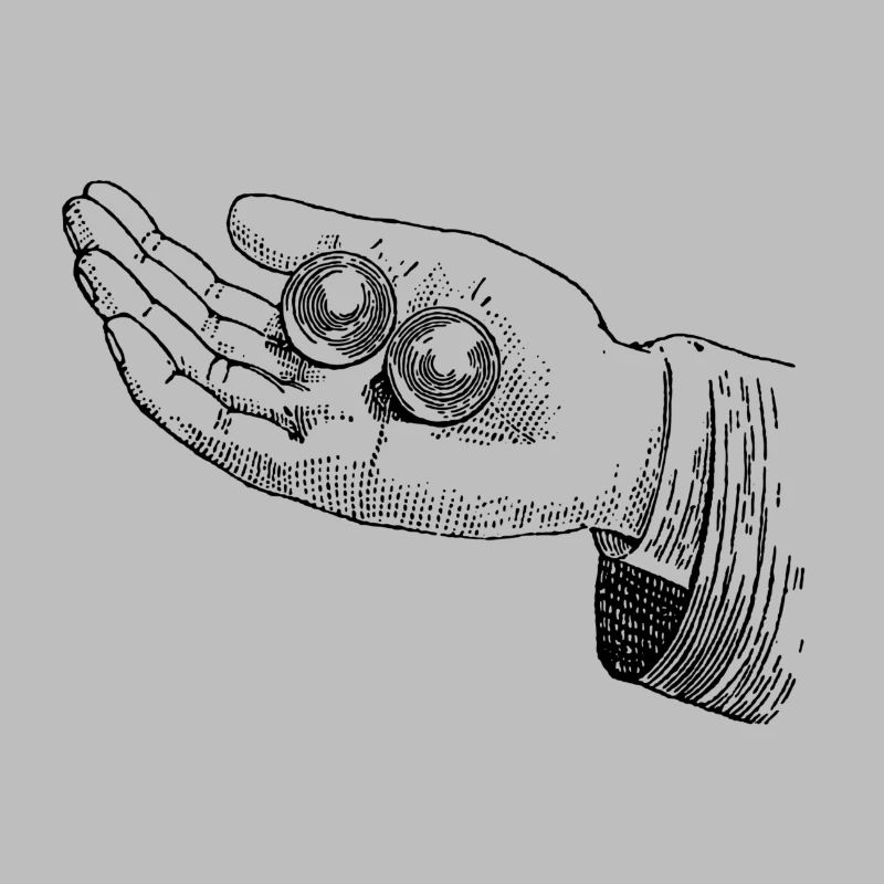 Hand with marbles