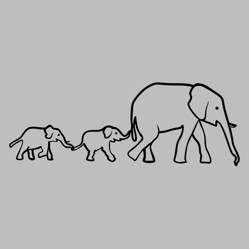 Elefanten Mutter und Junge, Elefant