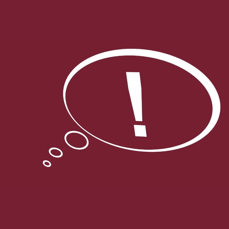 Exclamation point in speech bubble