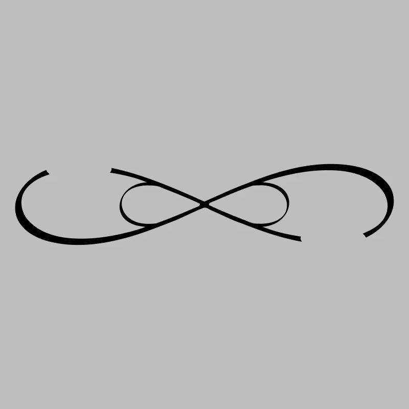 personalized double infinity icon with name
