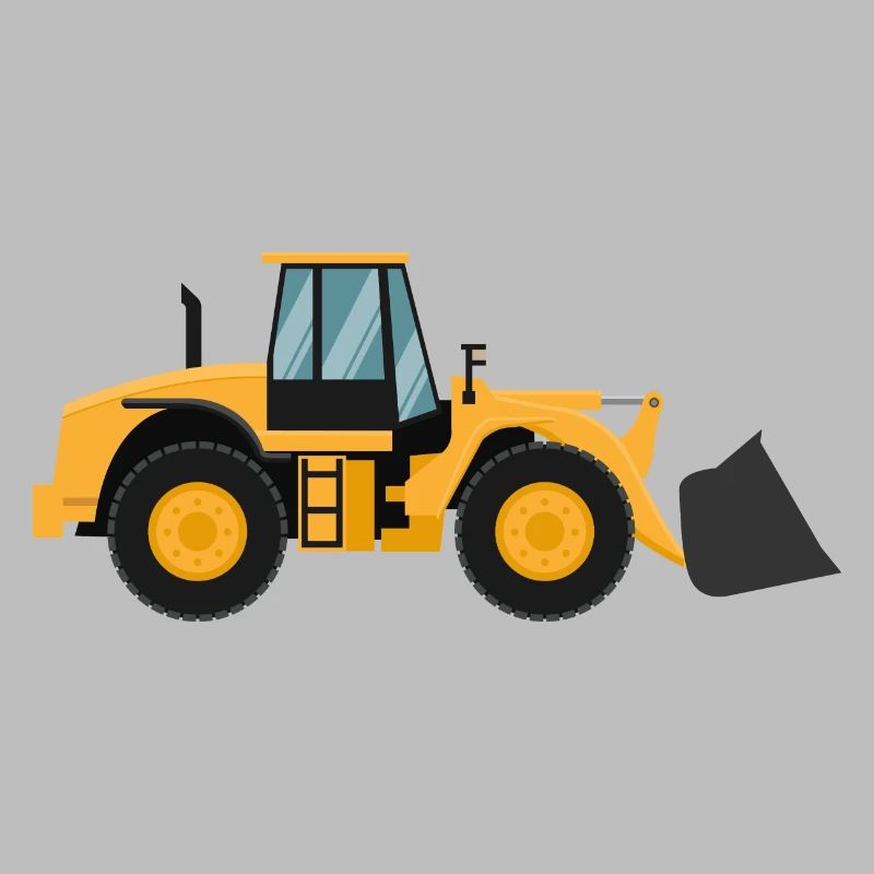Loading Machine Silhouette Gift Wheel Loader Driver