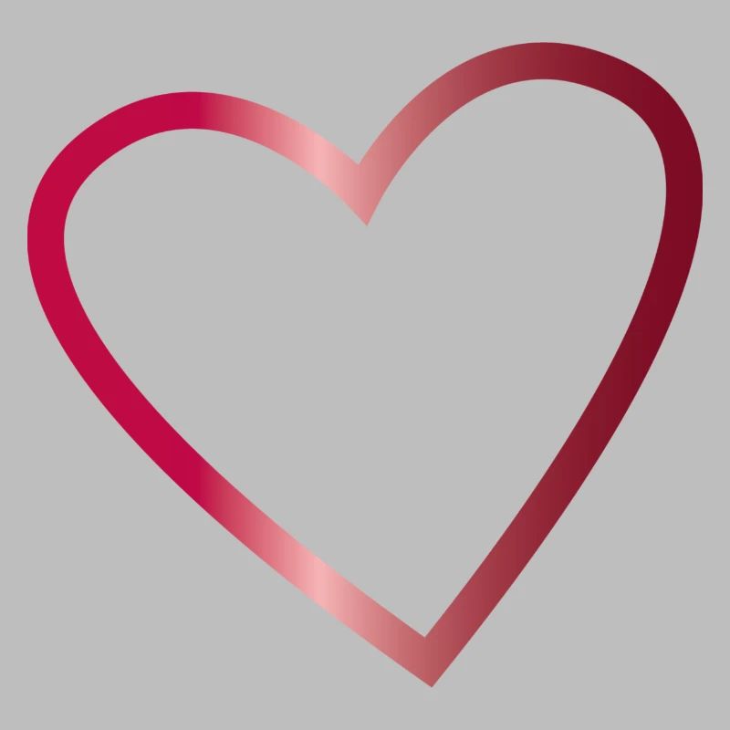 Heart Contour in Ruby Red