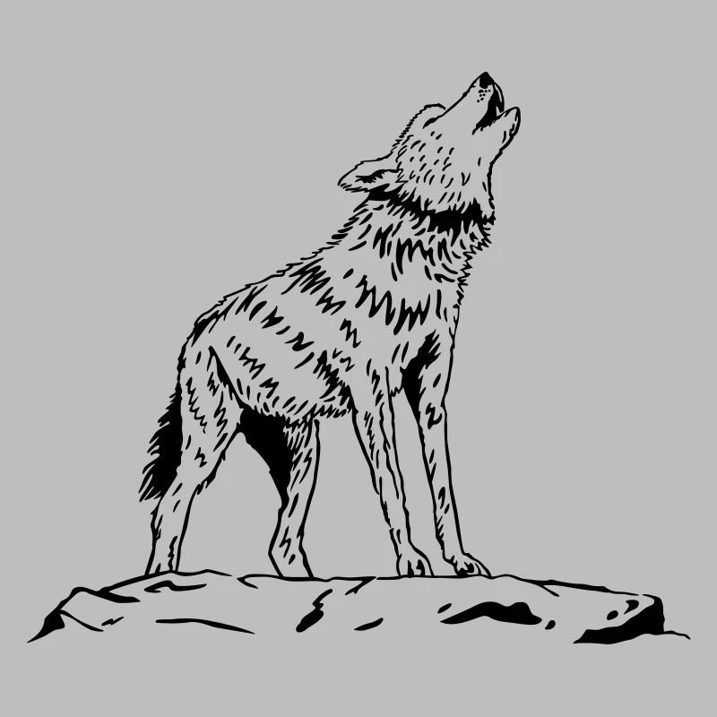 Heulender Wolf