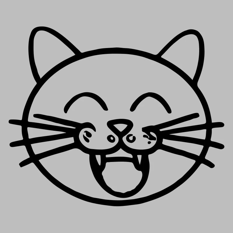 Lächelnde Katze Lustig Lachen Katze Geschenkidee