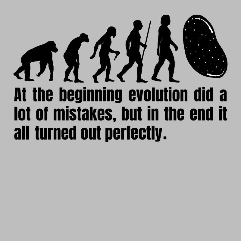 T-shirt drôle de Darwin sur l'évolution de la pomme de terre