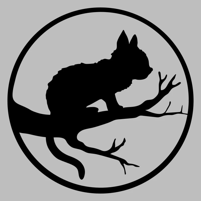 Mond Baum Schwarze Katze