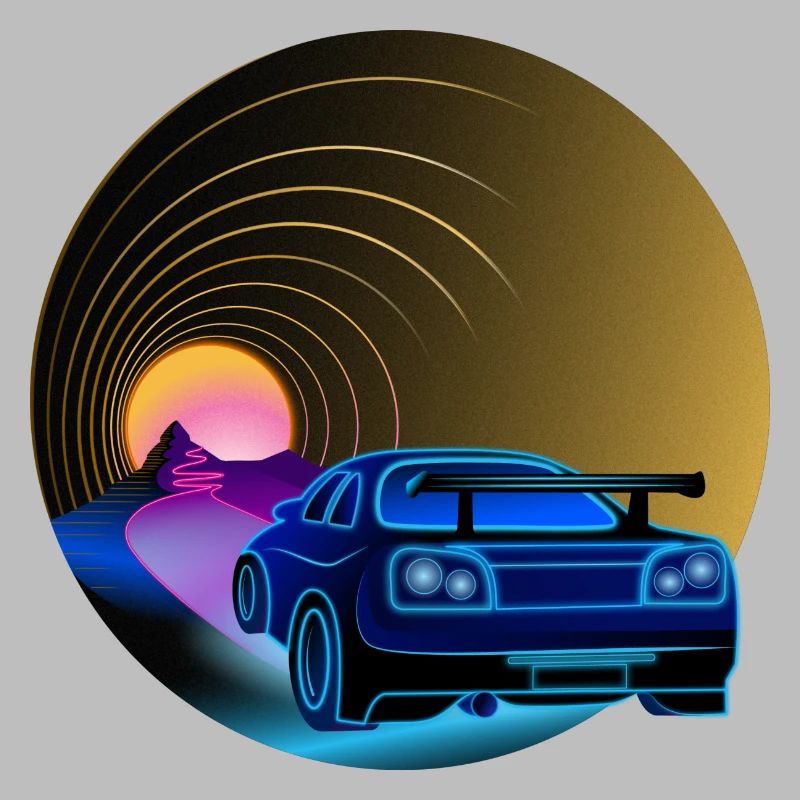 R34 - Retro - Synthwave - Style