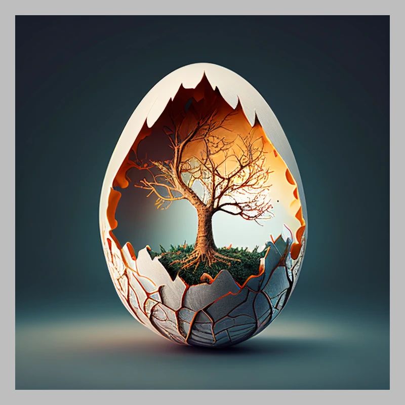 Tree in egg
