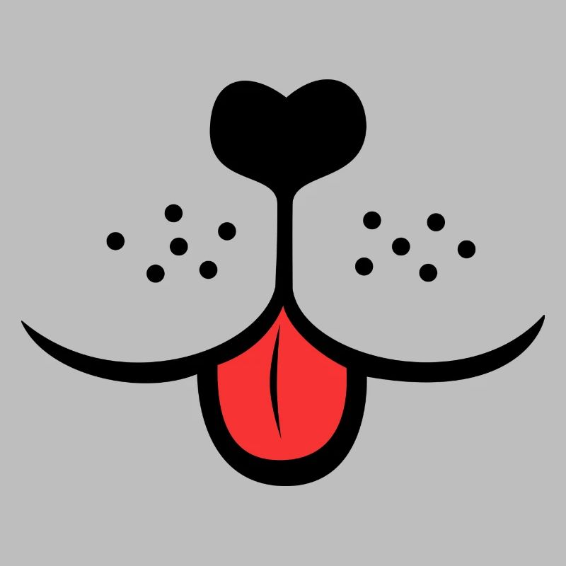 Museau d’animal avec la langue tendue