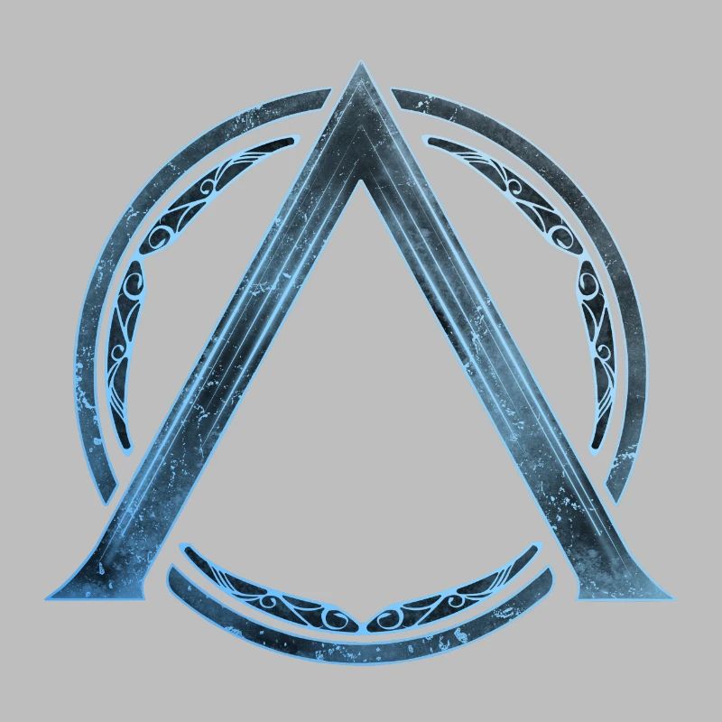 Sparta Lambda Symbol Blau Eis