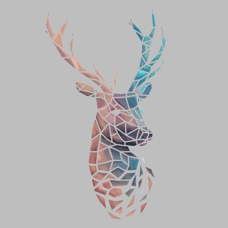 Gradient de cerf low poly