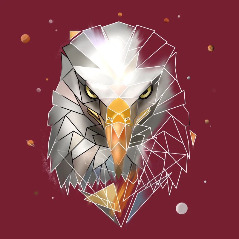 | du pygargue à tête blanche | d’art Low Poly Polygone cool