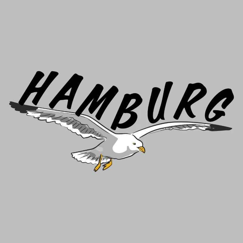 Hamburg over Seagull - black