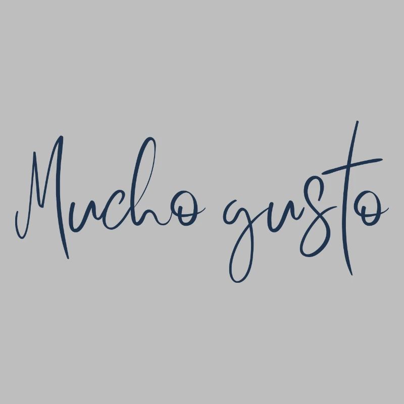 Mucho Gusto - Conception de salutation espagnole amicale