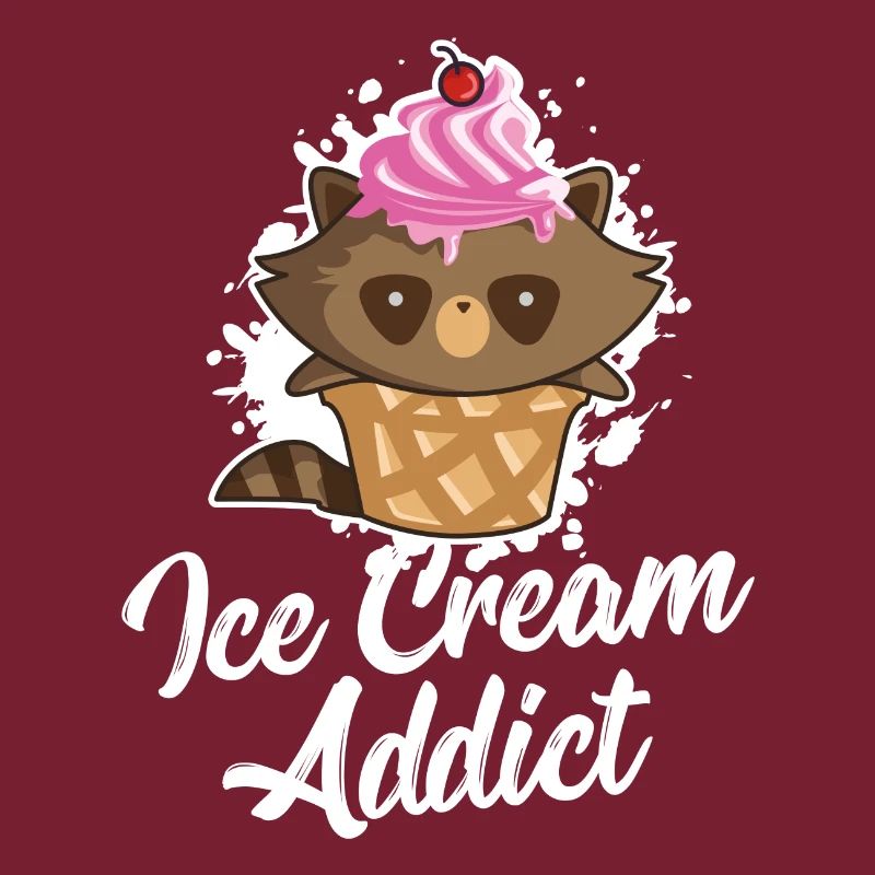 Waschbär Eiscreme Eis lecker