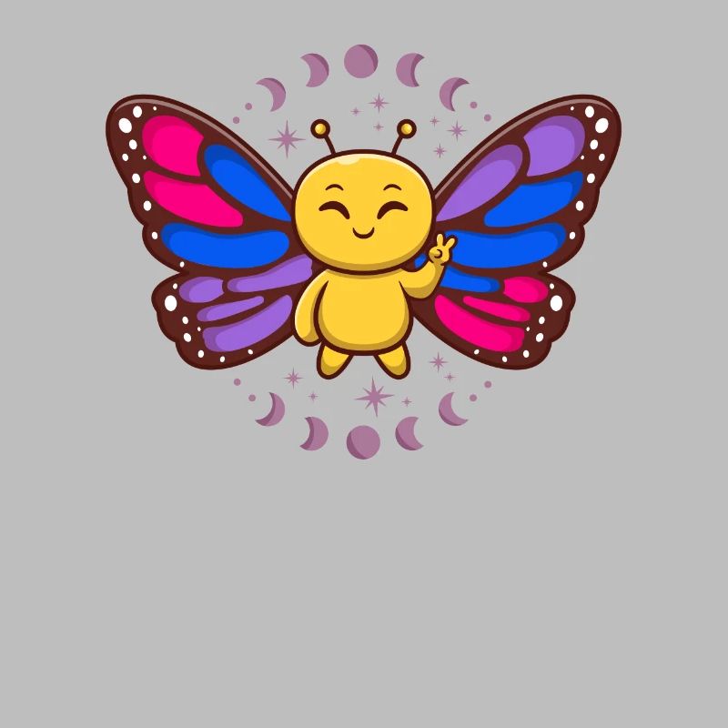 Bisexuel Drapeau Monarque Papillon Insecte Subtil