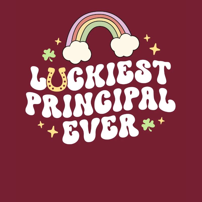 Luckiest Principal Ever Admin Retro St Patricks