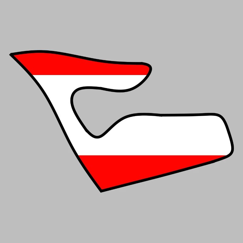 Piste de course en Autriche avec le drapeau